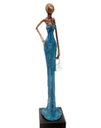 Bronze Issouf sans socle 55 cm bleu n°3 Bronzes d'Afrique
