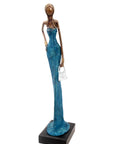 Bronze Issouf sans socle 55 cm bleu n°3 Bronzes d'Afrique