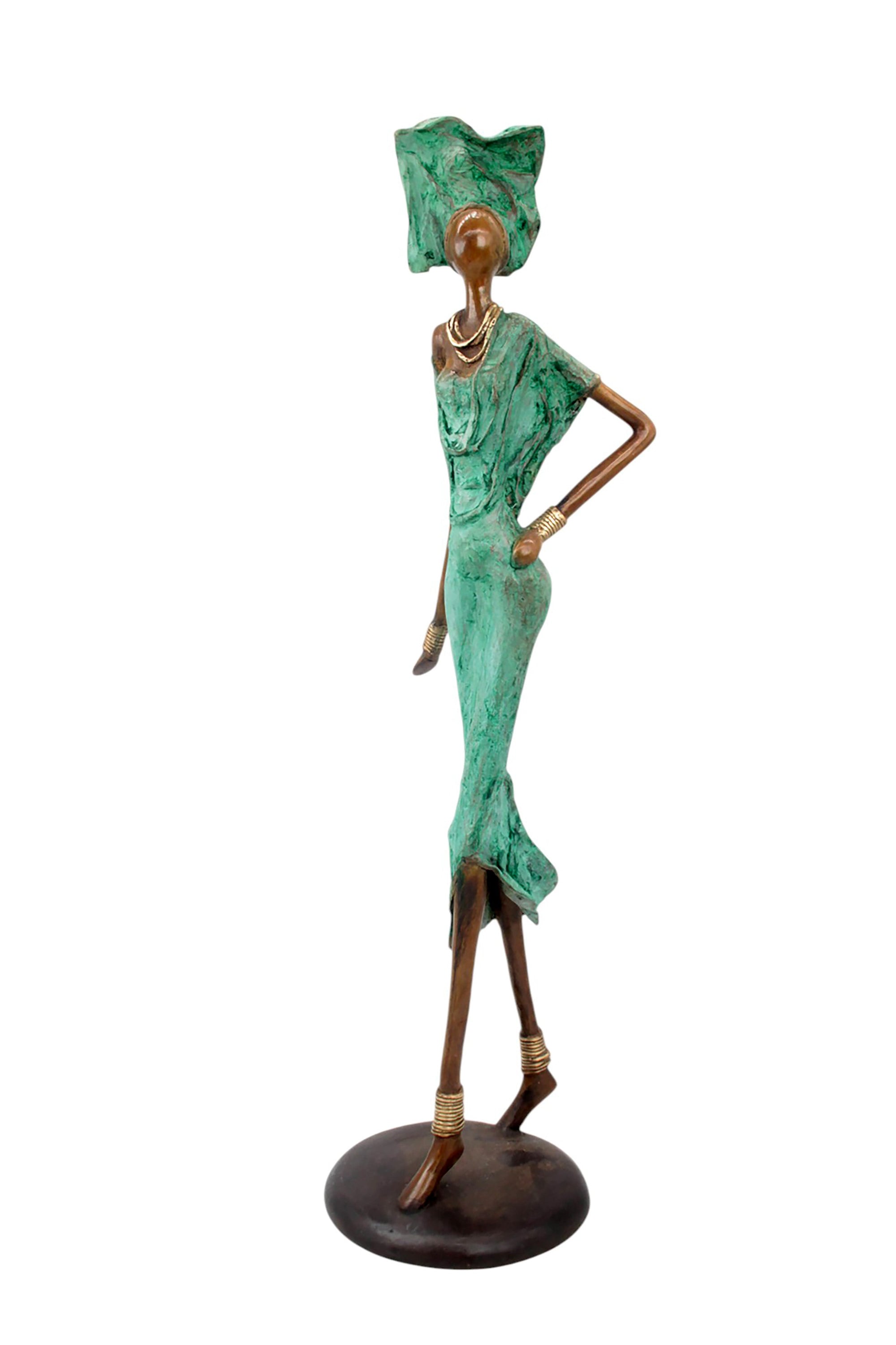 Bronze Issouf 70 cm vert n°2 Bronzes d'Afrique