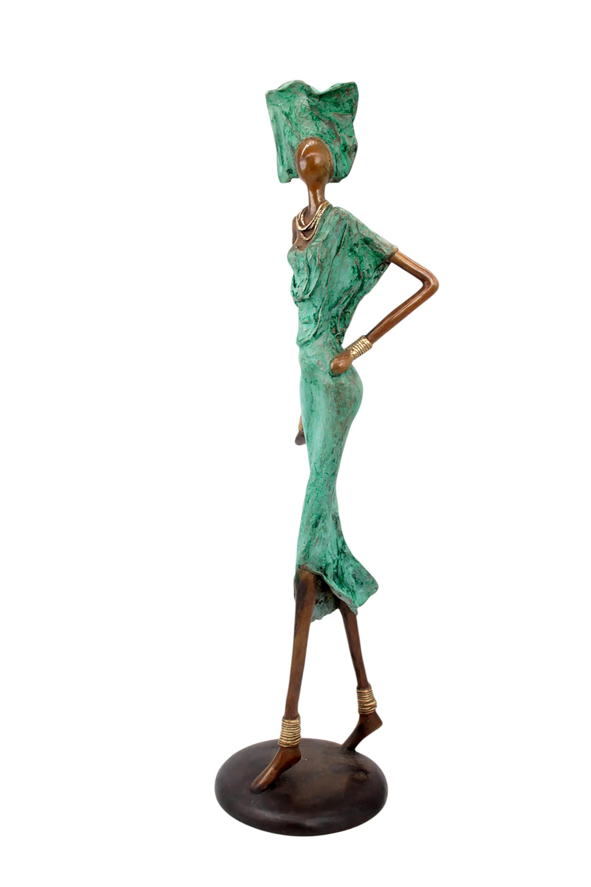 Bronze Issouf 70 cm vert n°2 Bronzes d'Afrique