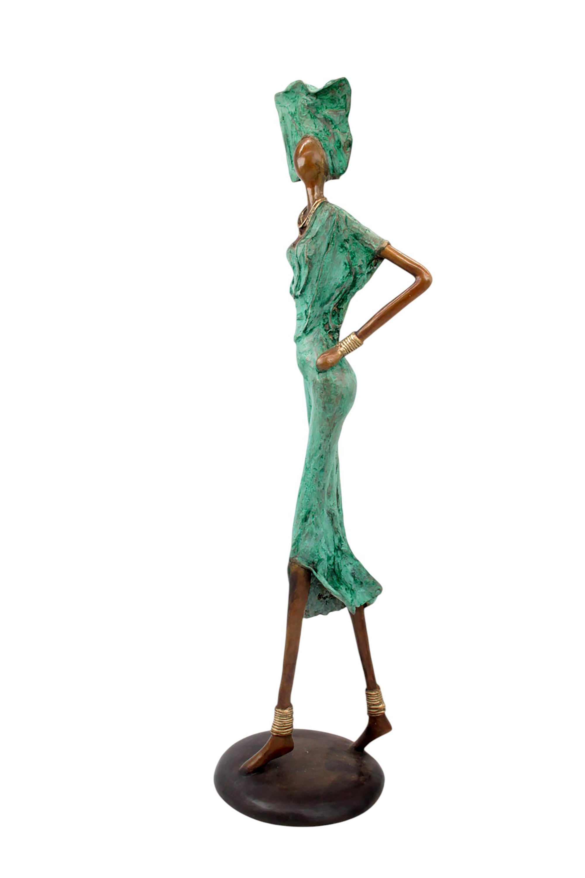 Bronze Issouf 70 cm vert n°2 Bronzes d'Afrique
