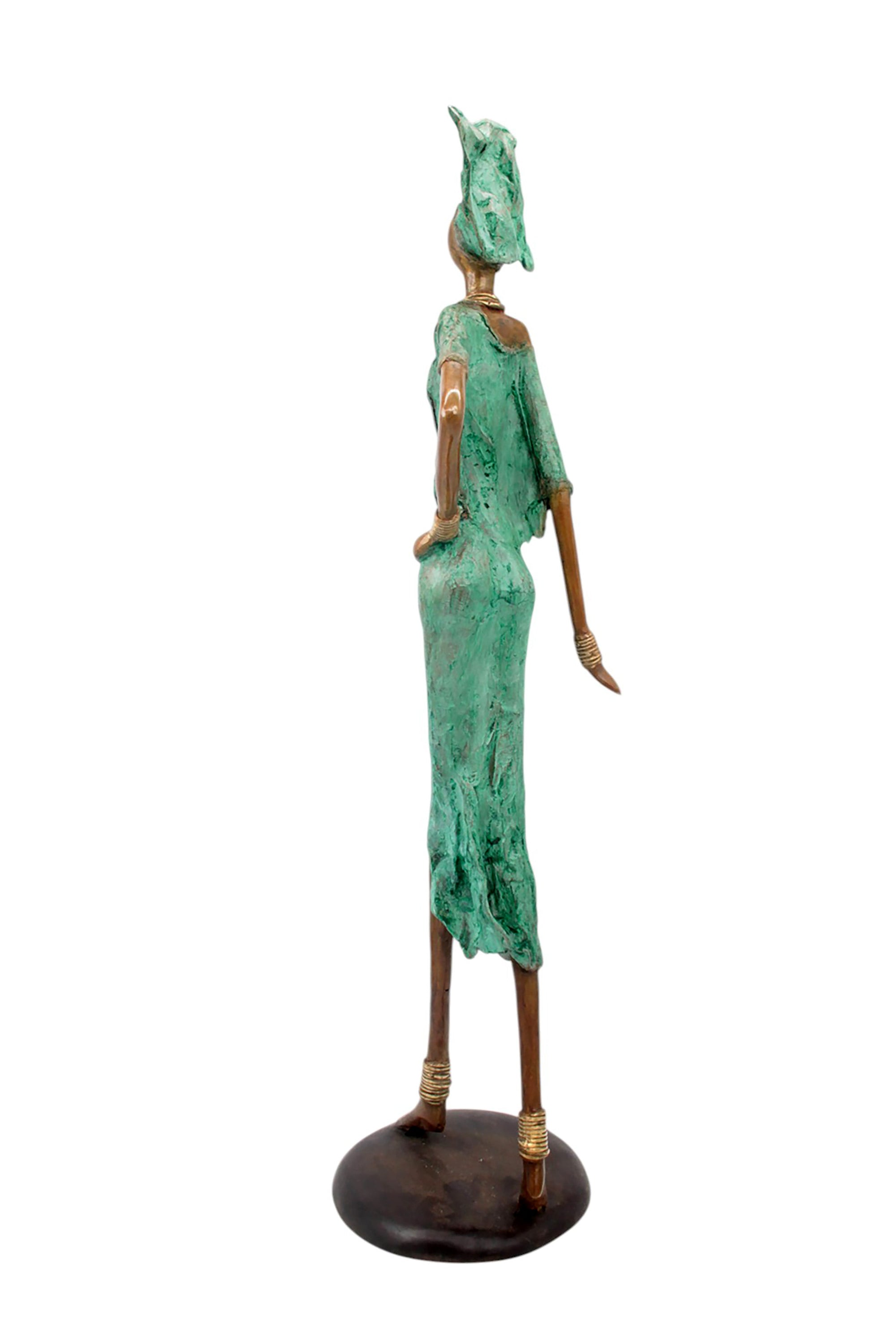 Bronze Issouf 70 cm vert n°2 Bronzes d'Afrique