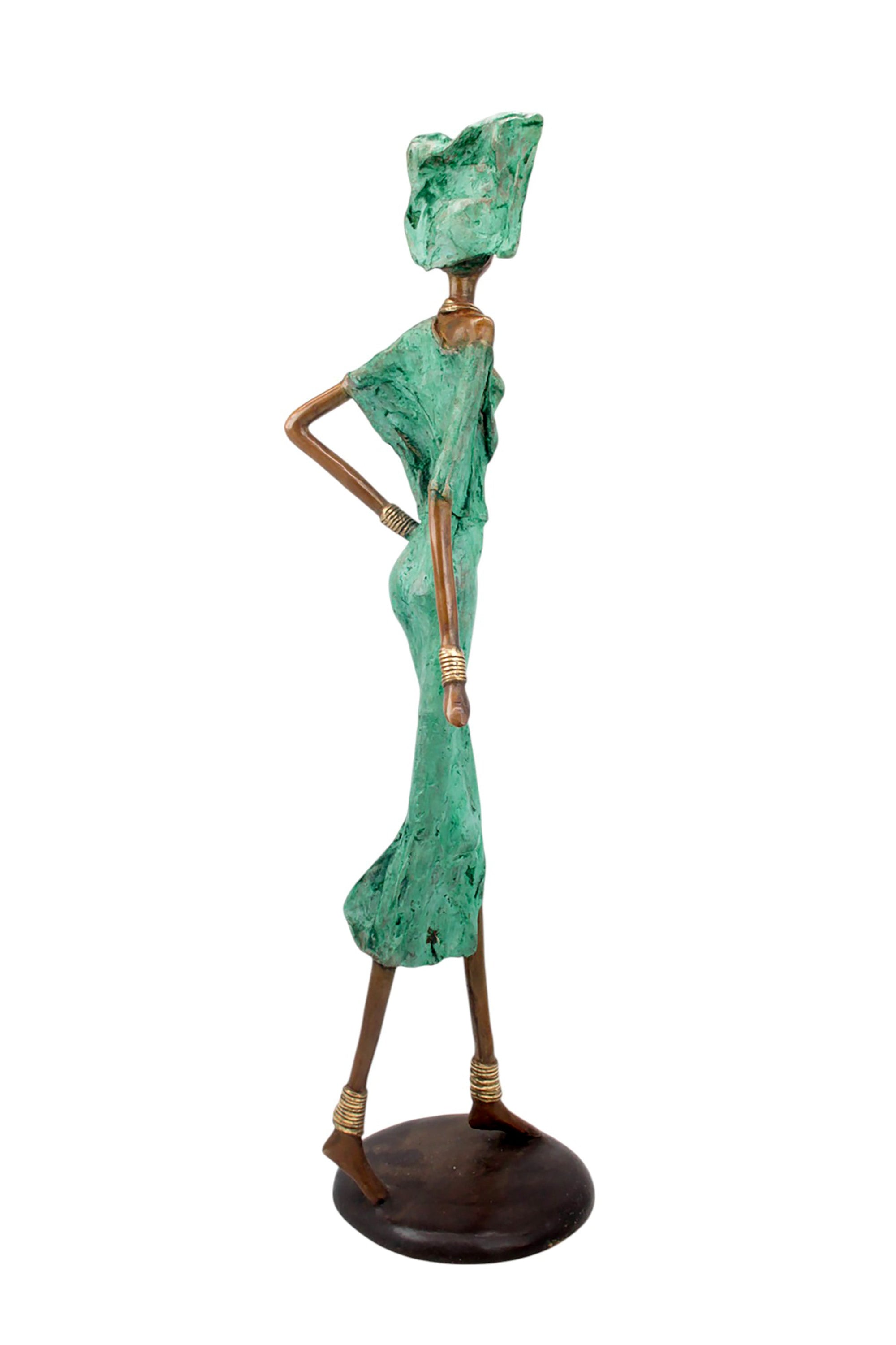 Bronze Issouf 70 cm vert n°2 Bronzes d'Afrique