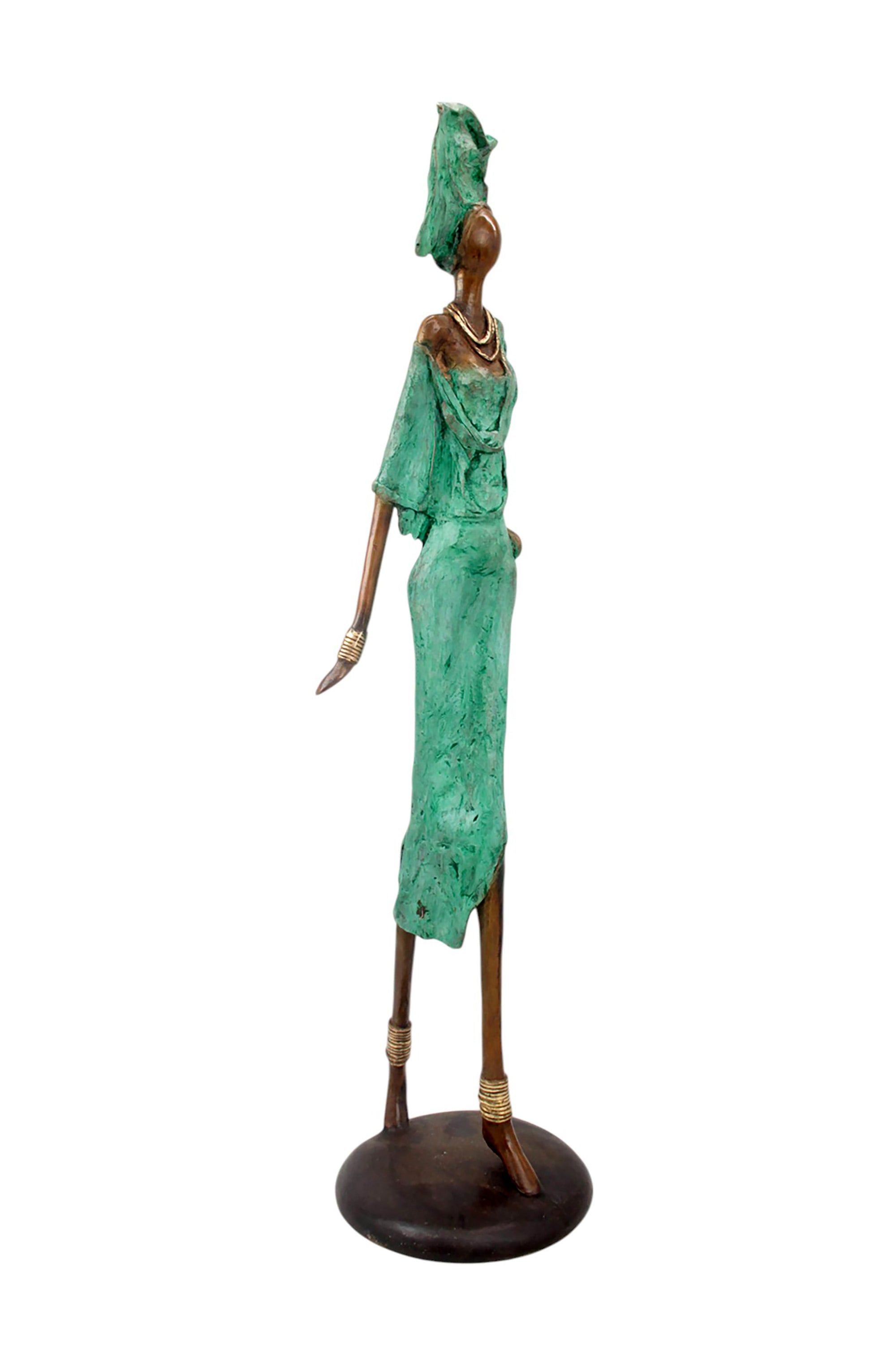 Bronze Issouf 70 cm vert n°2 Bronzes d'Afrique