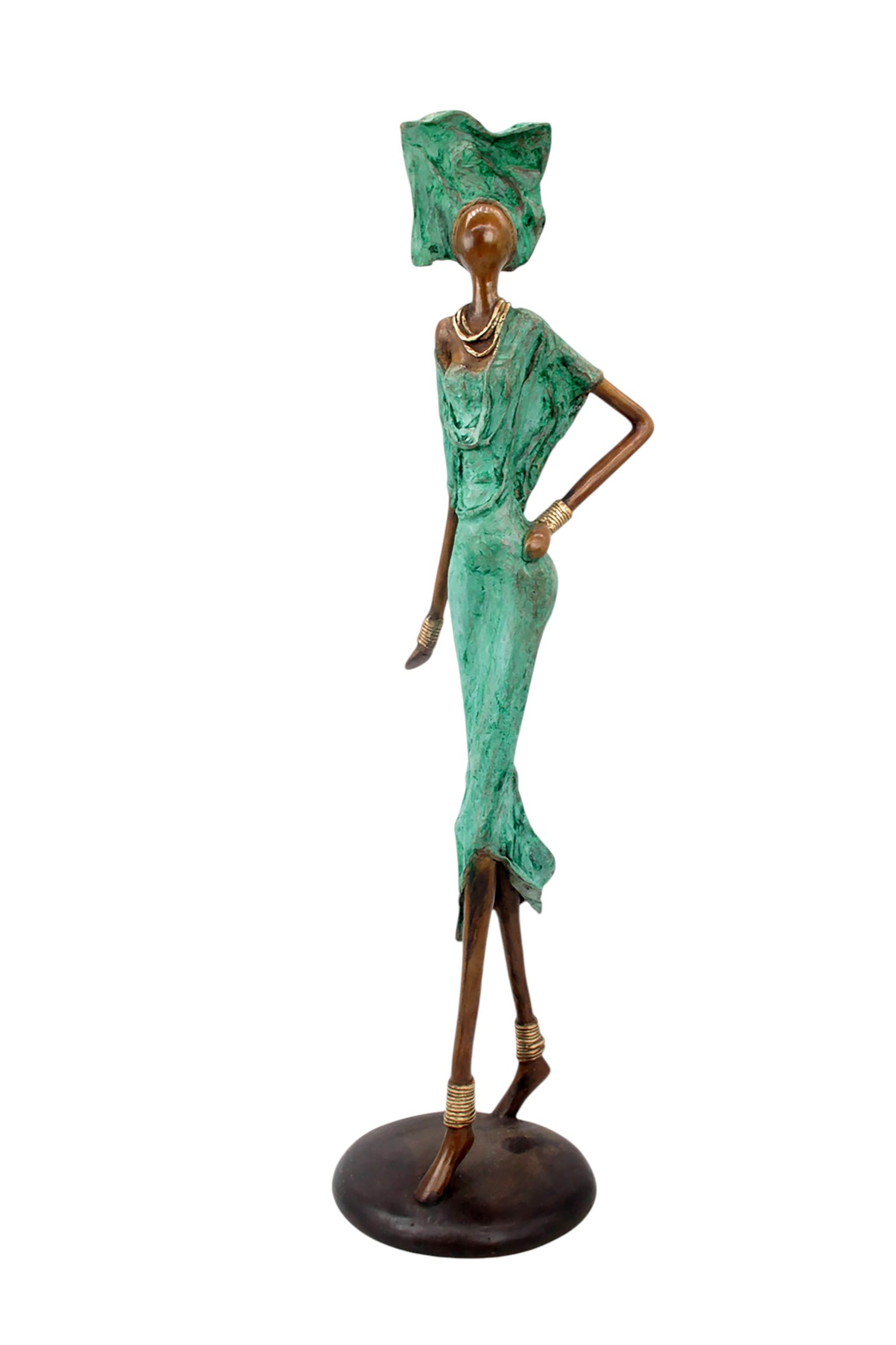 Bronze Issouf 70 cm vert n°2 Bronzes d'Afrique