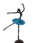 Ballerine 25 cm bleu n°1 Bronzes d'Afrique