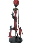 Bronze 3 enfants 35 cm rouge Bronzes d'Afrique