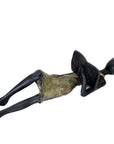Bronze allongé 20 cm vert n°9 Bronzes d'Afrique