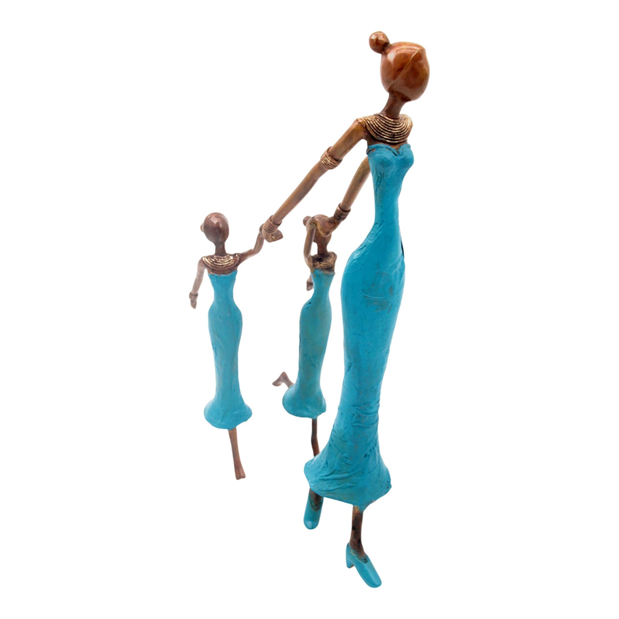 Bronze Mohamadi Dermé 40 cm bleu n°1 Bronzes d'Afrique