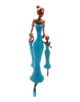 Bronze Mohamadi Dermé 40 cm bleu n°1 Bronzes d'Afrique