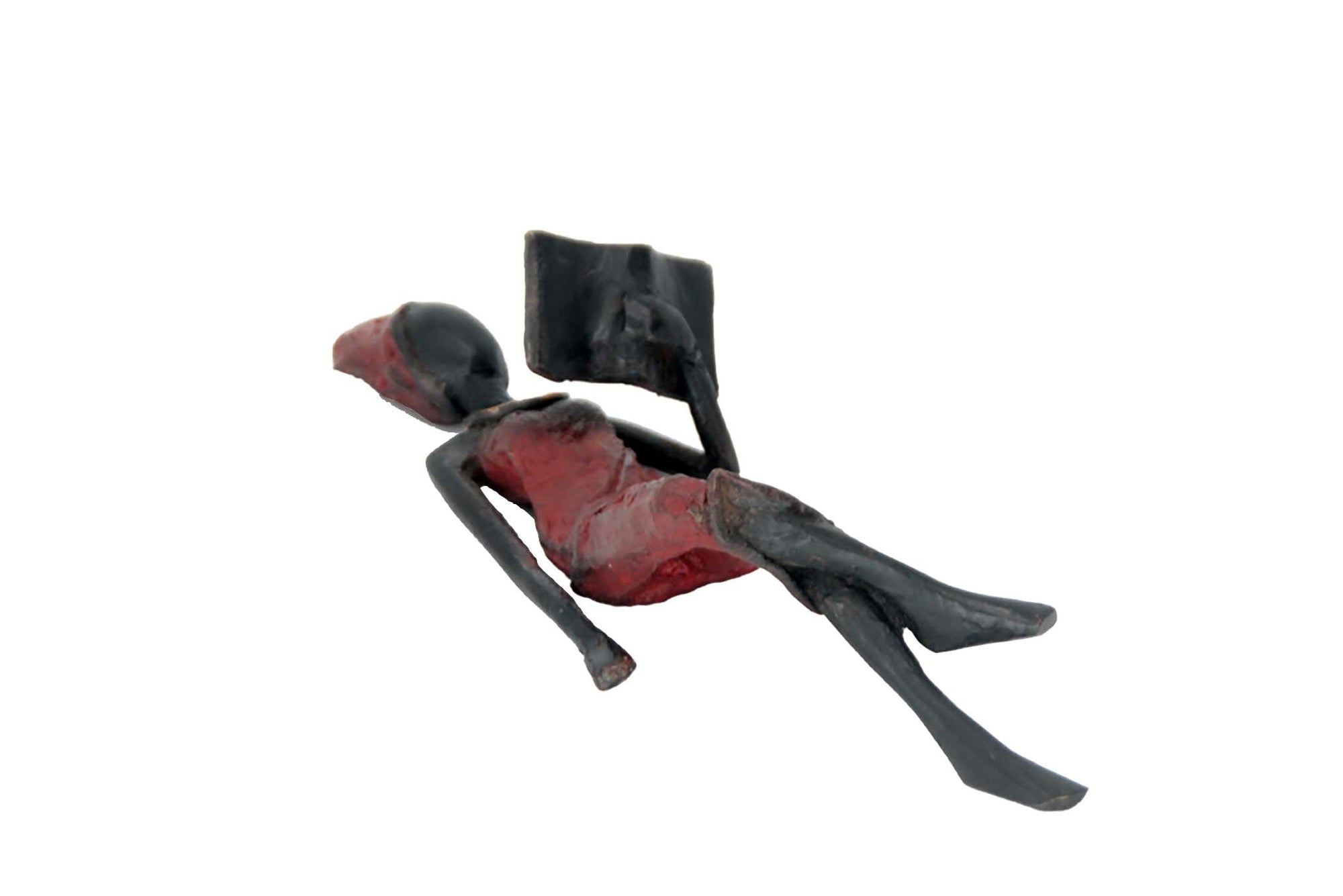 Bronze allongé 20 cm rouge n°12 Bronzes d'Afrique