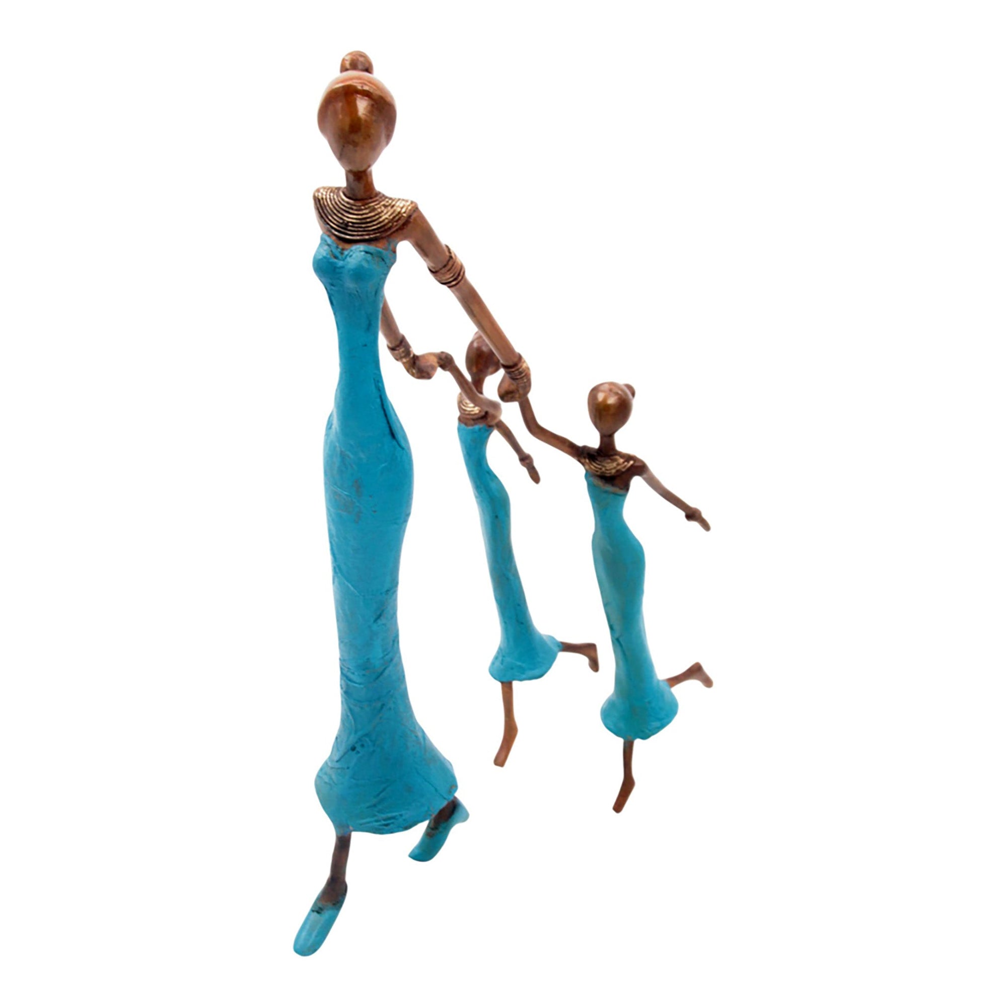 Bronze Mohamadi Dermé 40 cm bleu n°1 Bronzes d'Afrique