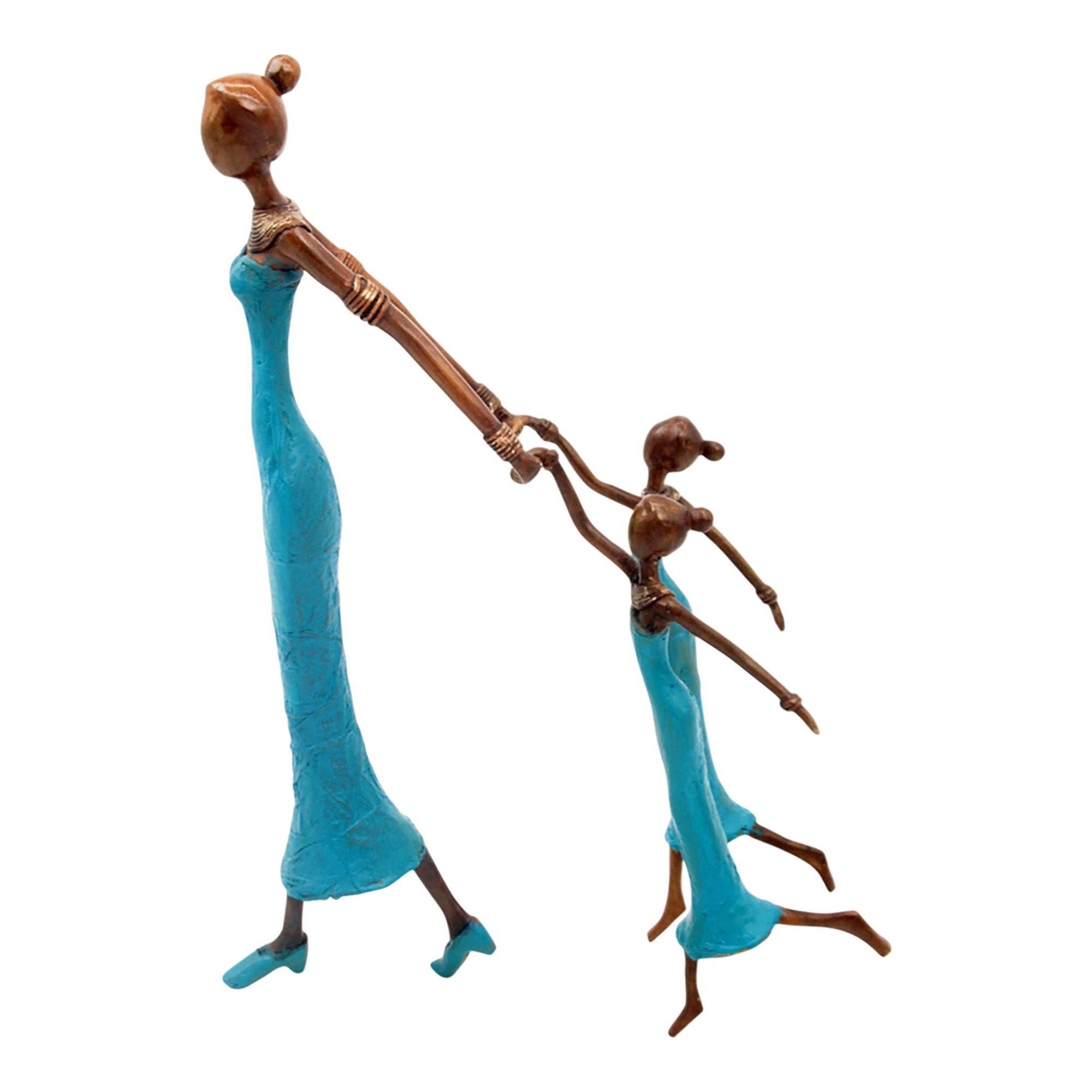 Bronze Mohamadi Dermé 40 cm bleu n°1 Bronzes d'Afrique