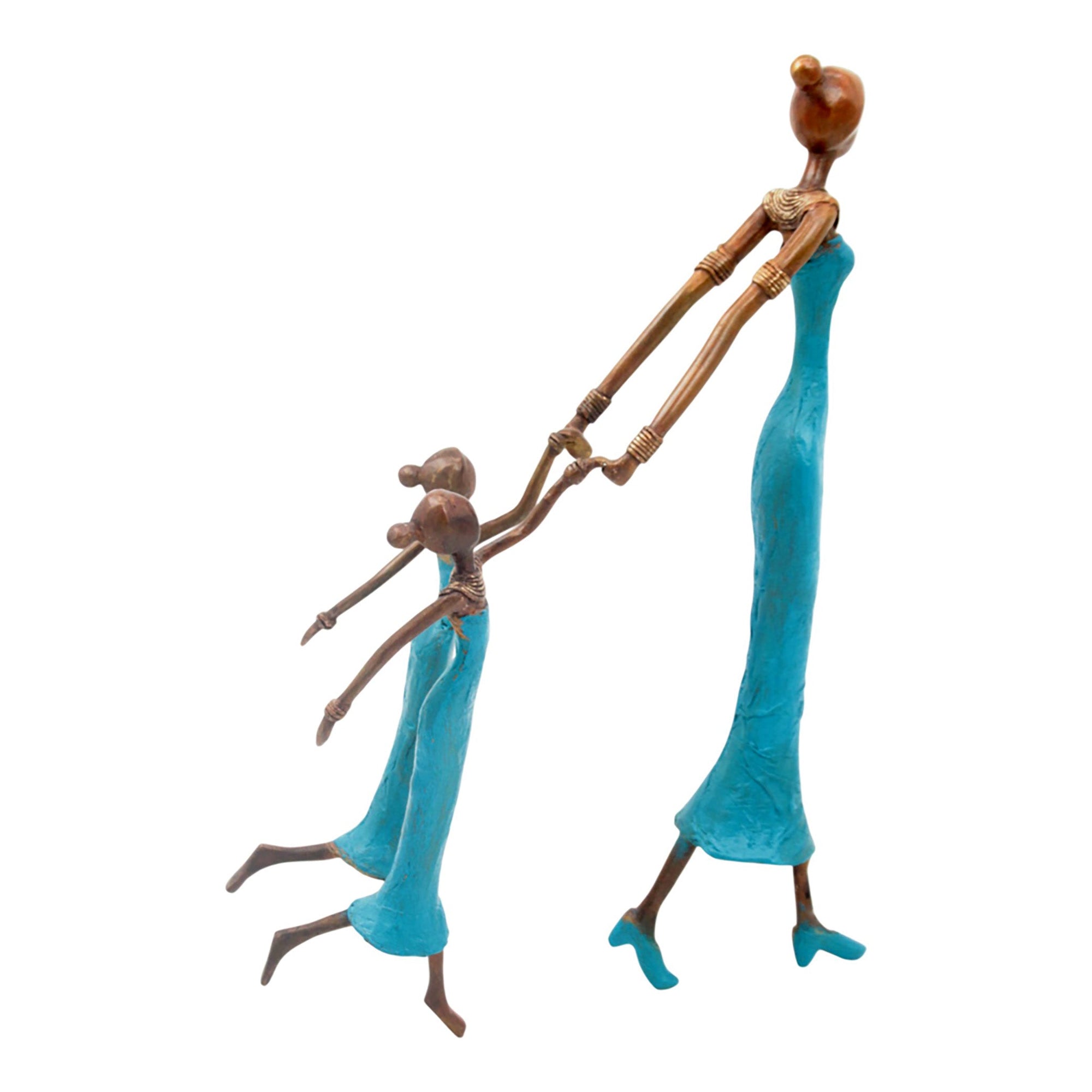 Bronze Mohamadi Dermé 40 cm bleu n°1 Bronzes d'Afrique