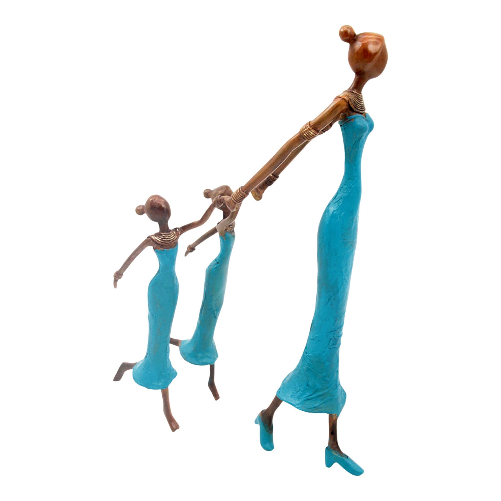 Bronze Mohamadi Dermé 40 cm bleu n°1 Bronzes d'Afrique