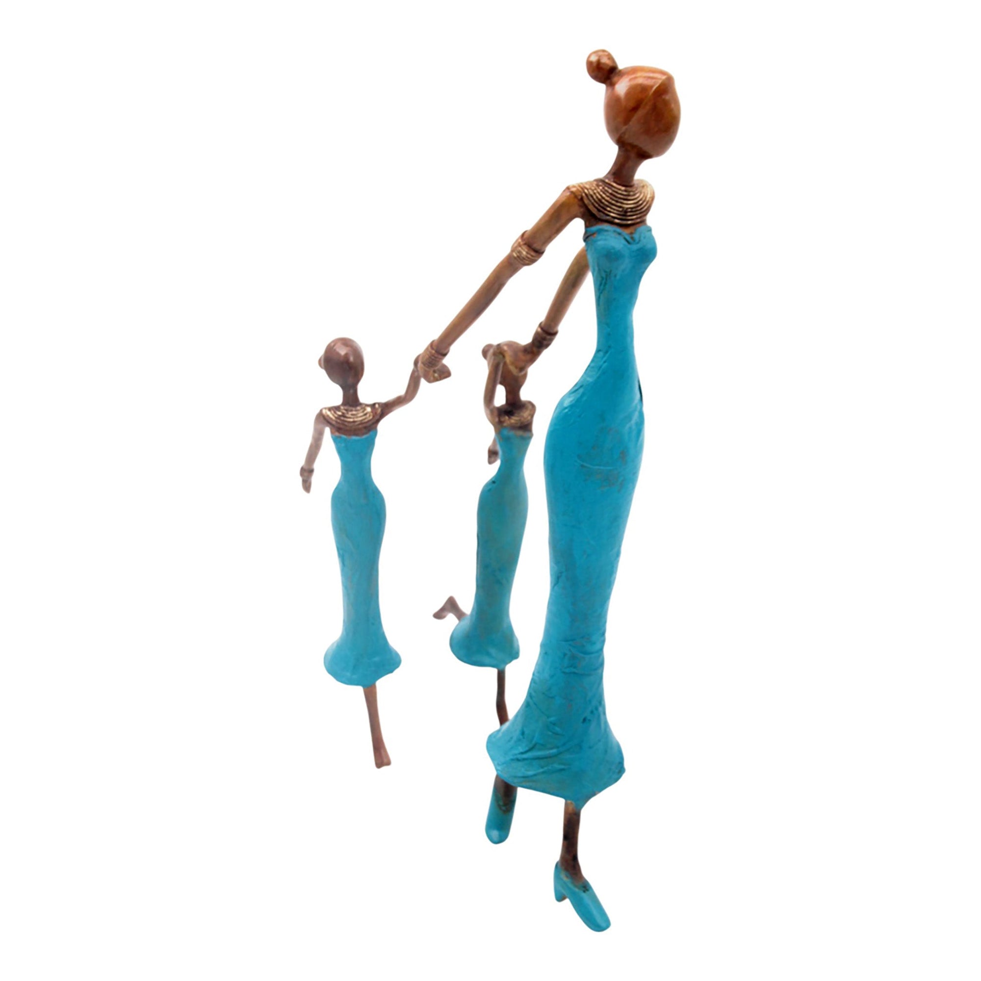 Bronze Mohamadi Dermé 40 cm bleu n°1 Bronzes d'Afrique