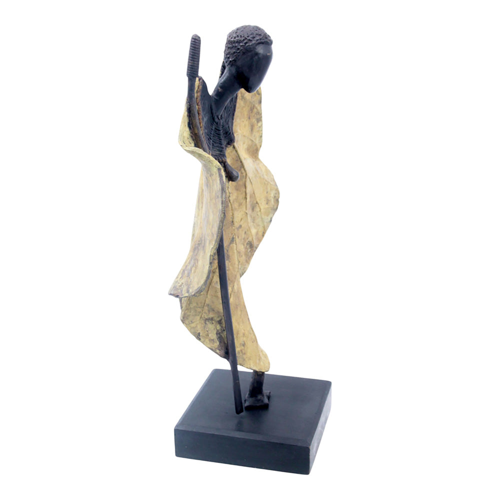 Bronze Feuille simple 45 cm vert n°4 Bronzes d'Afrique