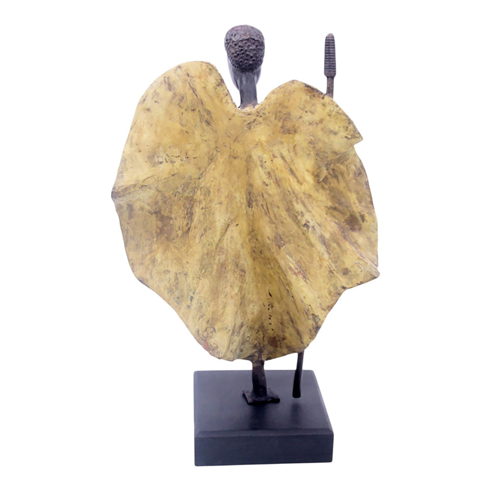 Bronze Feuille simple 45 cm vert n°4 Bronzes d'Afrique