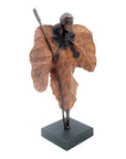 Bronze Feuille simple 45 cm marron n°1 Bronzes d'Afrique