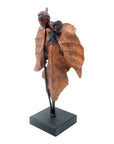 Bronze Feuille simple 45 cm marron n°1 Bronzes d'Afrique