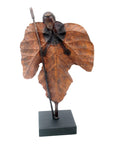 Bronze Feuille simple 45 cm marron n°1 Bronzes d'Afrique