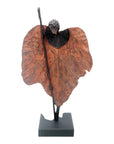 Bronze Feuille simple 45 cm marron n°4 Bronzes d'Afrique