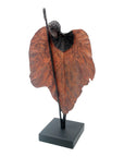 Bronze Feuille simple 45 cm marron n°4 Bronzes d'Afrique