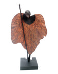Bronze Feuille simple 45 cm marron n°4 Bronzes d'Afrique