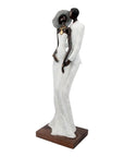 Bronze Issouf couple 55 cm blanc n°1 Bronzes d'Afrique