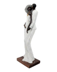 Bronze Issouf couple 55 cm blanc n°1 Bronzes d'Afrique