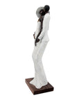 Bronze Issouf couple 55 cm blanc n°1 Bronzes d'Afrique