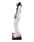 Bronze Issouf couple 55 cm blanc n°1 Bronzes d'Afrique