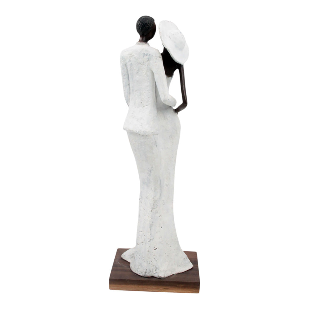Bronze Issouf couple 55 cm blanc n°1 Bronzes d'Afrique