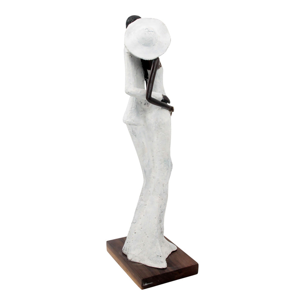 Bronze Issouf couple 55 cm blanc n°1 Bronzes d'Afrique