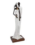 Bronze Issouf couple 55 cm blanc n°1 Bronzes d'Afrique
