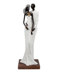Bronze Issouf couple 55 cm blanc n°1 Bronzes d'Afrique