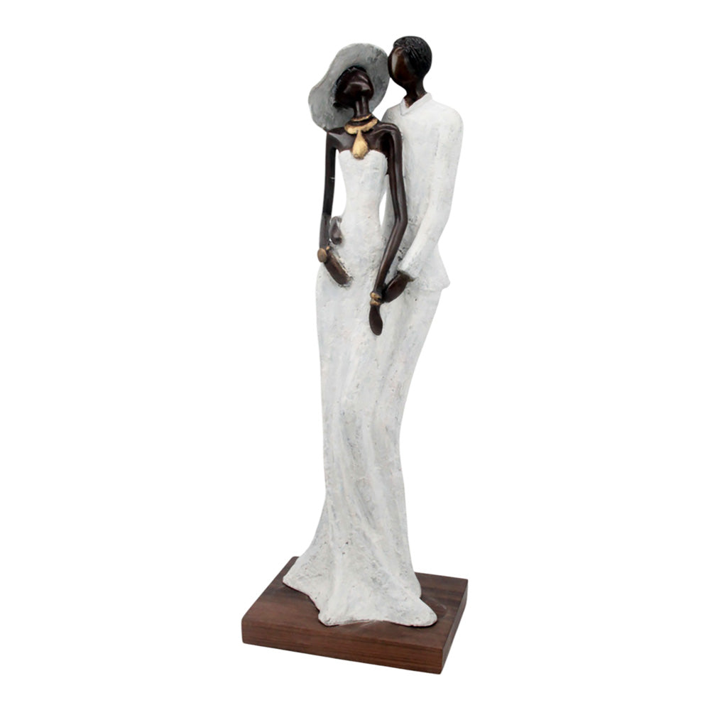 Bronze Issouf couple 55 cm blanc n°1 Bronzes d'Afrique