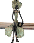 Bronze assis 40 cm vert n°12 Bronzes d'Afrique