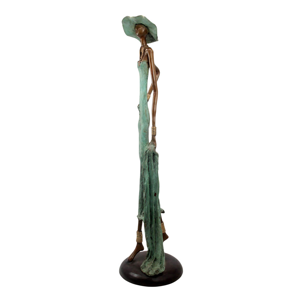 Bronze Issouf 80 cm vert n°3 Bronzes d'Afrique
