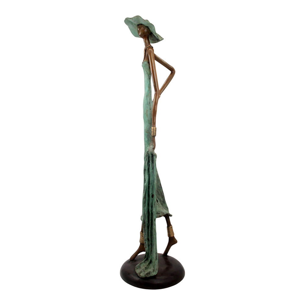 Bronze Issouf 80 cm vert n°3 Bronzes d'Afrique