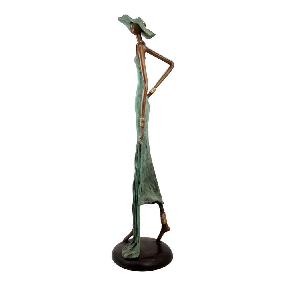 Bronze Issouf 80 cm vert n°3 Bronzes d'Afrique