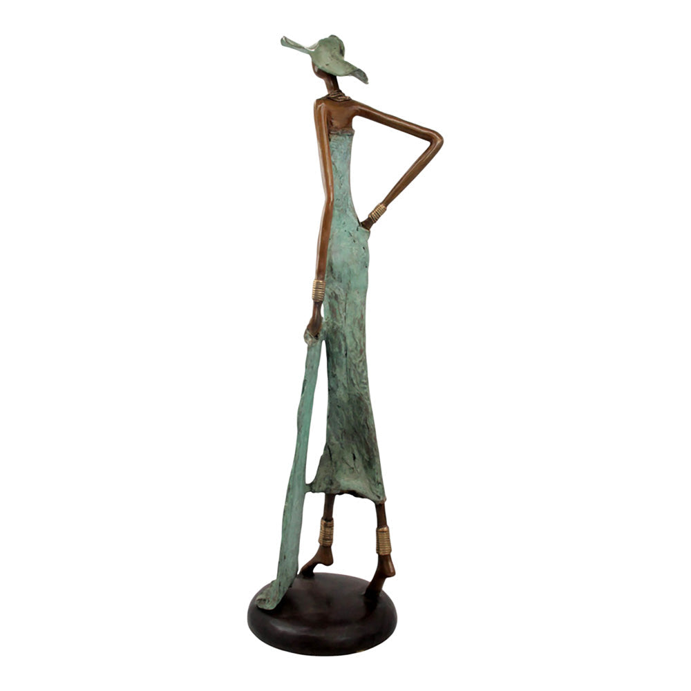 Bronze Issouf 80 cm vert n°3 Bronzes d'Afrique