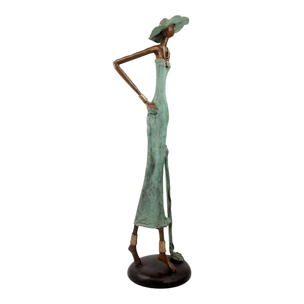 Bronze Issouf 80 cm vert n°3 Bronzes d'Afrique