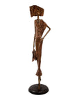 Bronze Issouf 80 cm marron n°1 Bronzes d'Afrique