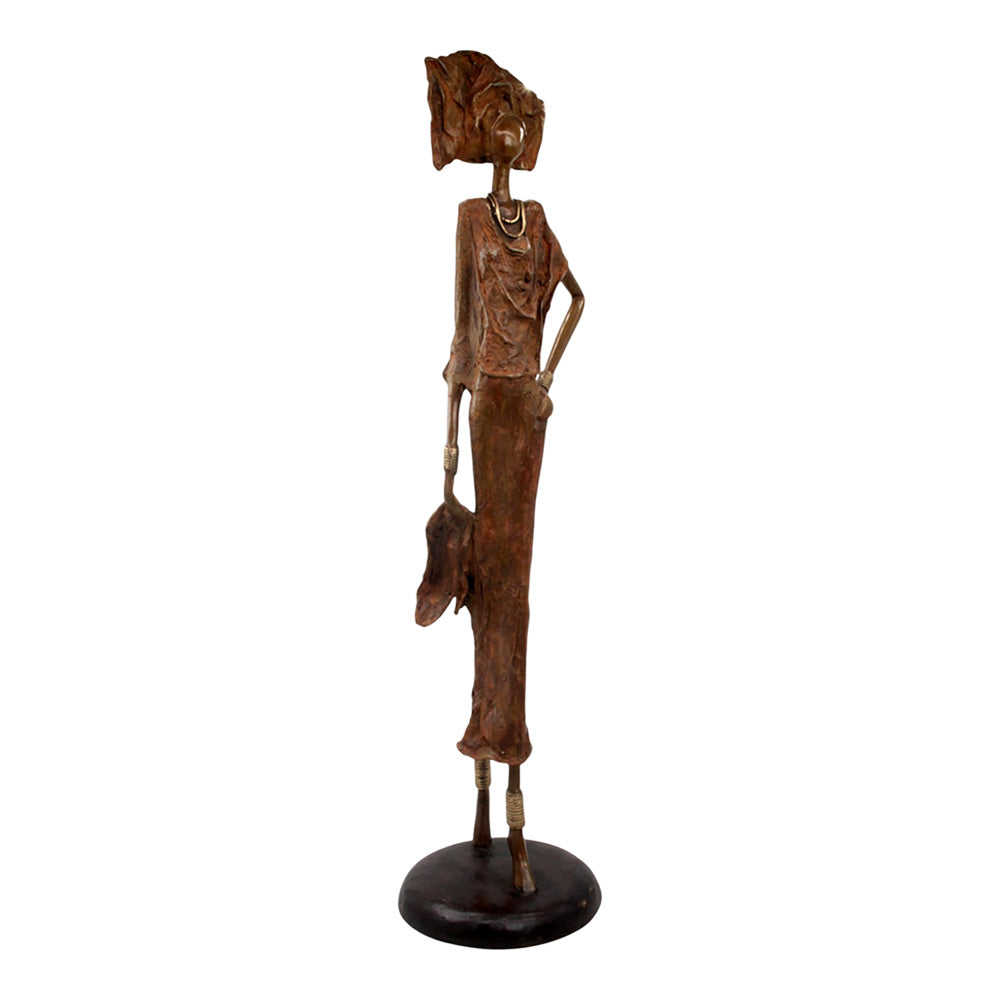 Bronze Issouf 80 cm marron n°1 Bronzes d'Afrique