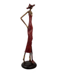 Bronze Issouf 80 cm rouge n°3 Bronzes d'Afrique