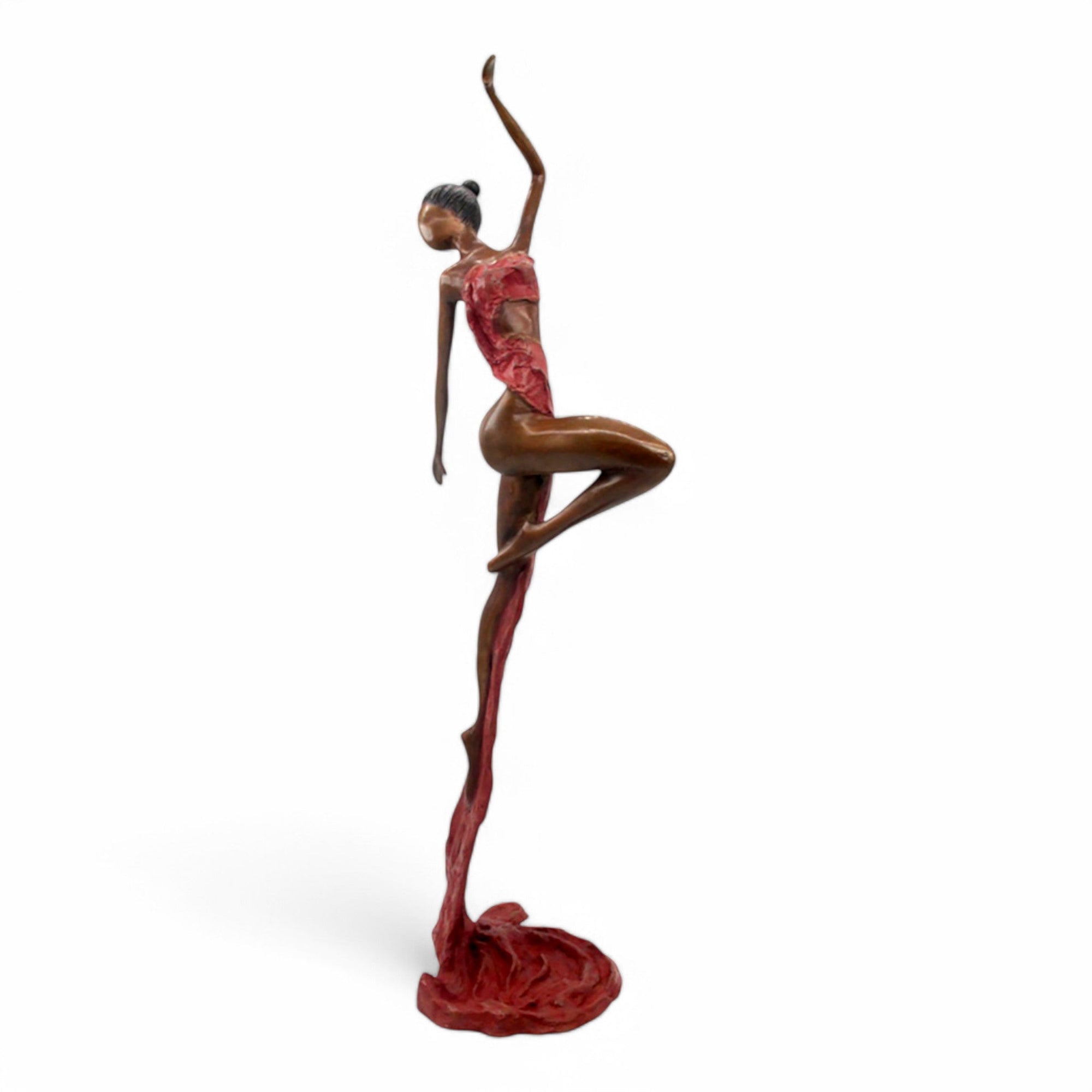 Bronze Issouf danseuse 70 cm rouge n°2 Bronzes d'Afrique