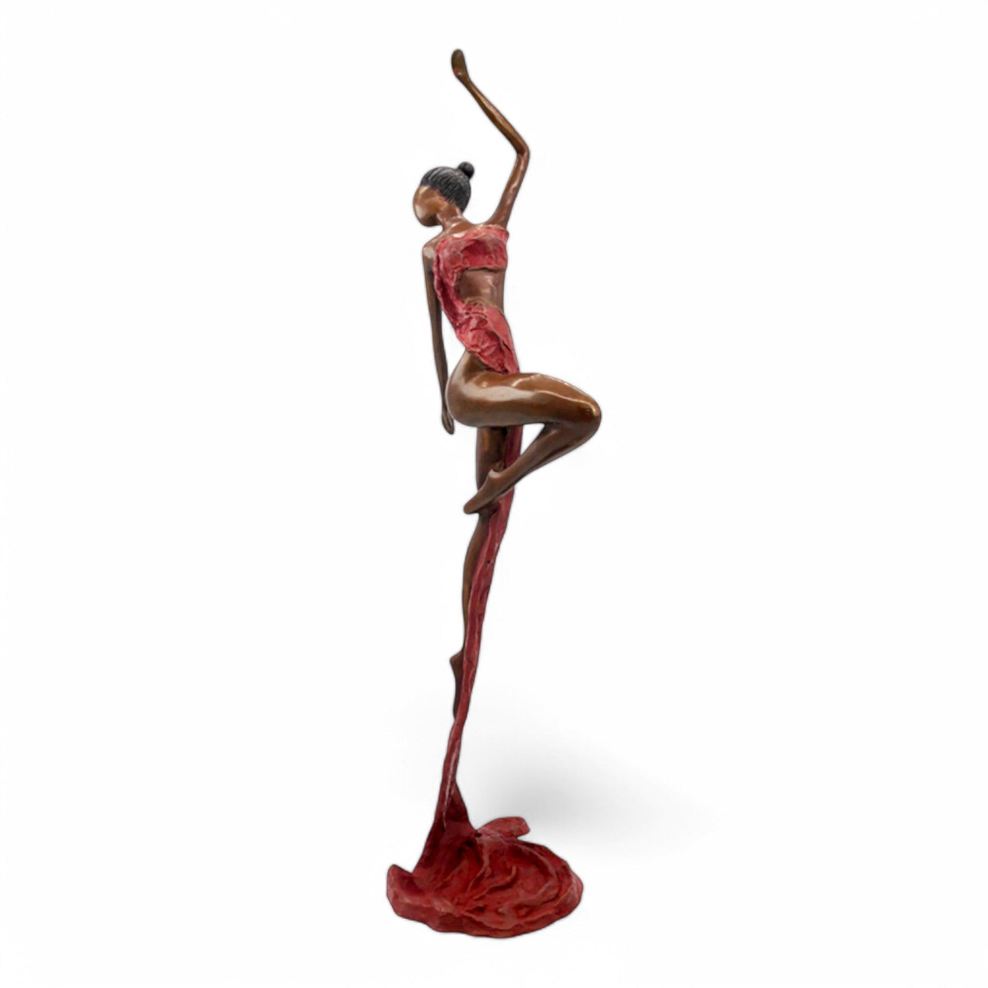 Bronze Issouf danseuse 70 cm rouge n°2 Bronzes d'Afrique