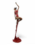 Bronze Issouf danseuse 70 cm rouge n°2 Bronzes d'Afrique
