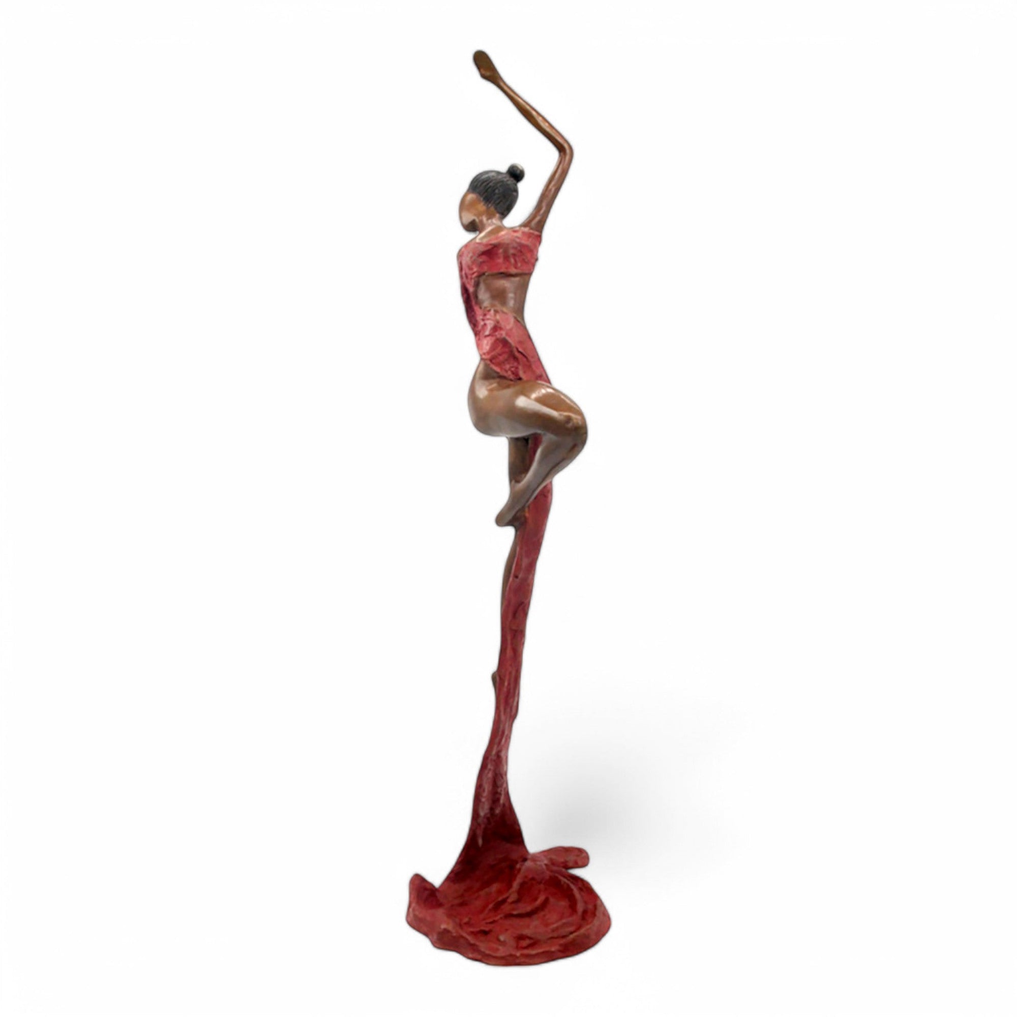 Bronze Issouf danseuse 70 cm rouge n°2 Bronzes d'Afrique